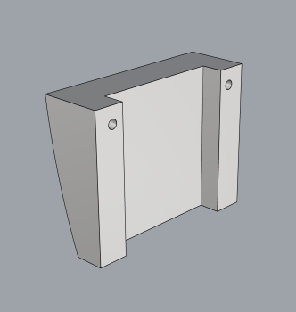 Servohalter für FOX W- Servos zum Ankleben an die Rumpfwand
